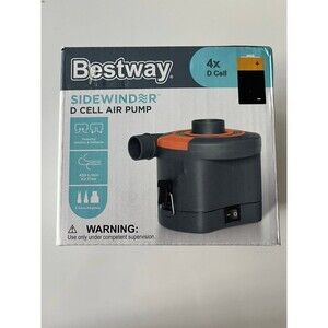 Sidewinder D Cell Air Pump Inflation Deflation 3 Valve Adaptors Bestway Camping